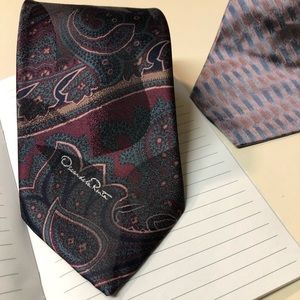 Oscar de la Renta Bundle of 2  Menswear accessories neckties